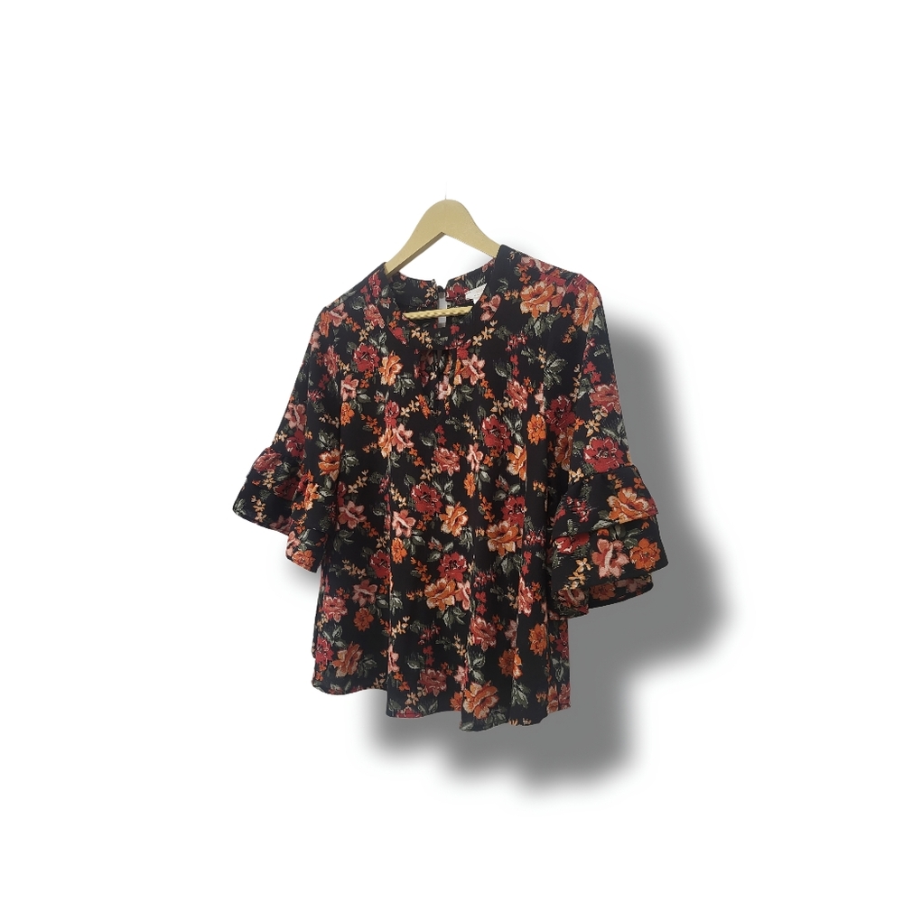 🌿Urban Romantics Urban Outfitters Womens Medium Fall Autumn Flounce Top - Picture 3 of 15